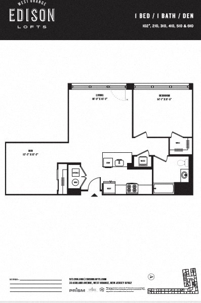 a floor plan of the edison lofts